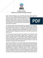 Declaración Pública del Frente Amplio