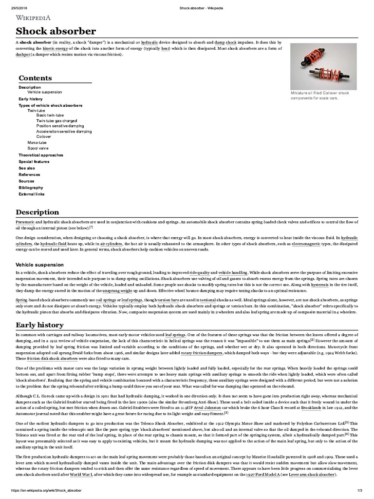 Shock Absorber PDF Transport Economics Motor Vehicle