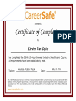 Osha Training Certificate