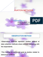 Observation Methods: Presented by