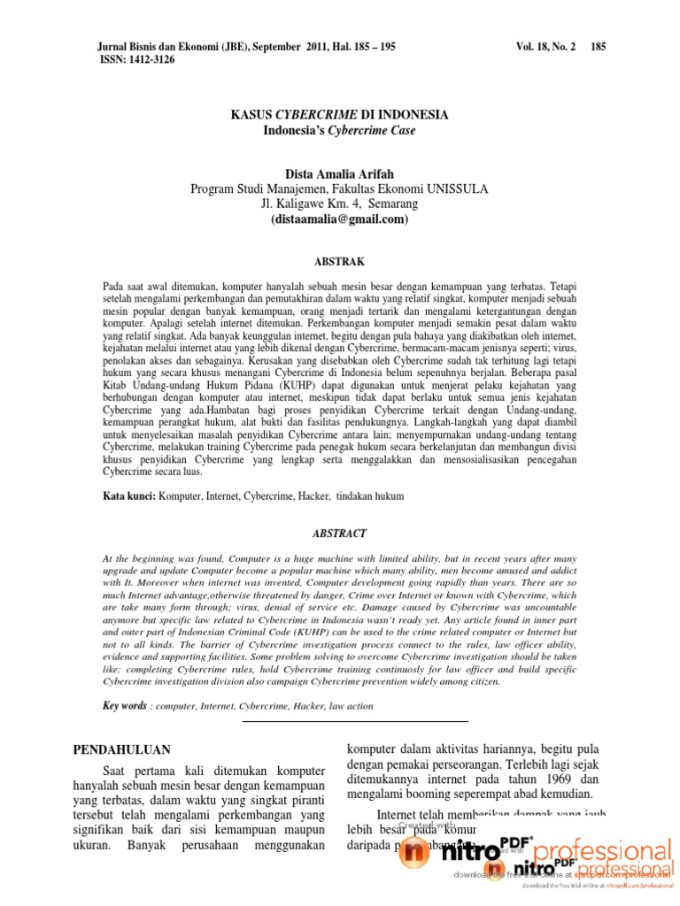 Studi Kasus Cyber Law | PDF