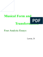 Lewin, D. Musical Form and Transformation Four Analytic Essays