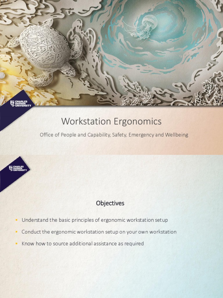 Ergonomic Workstation Setup Guide | PDF | Chair | Laptop