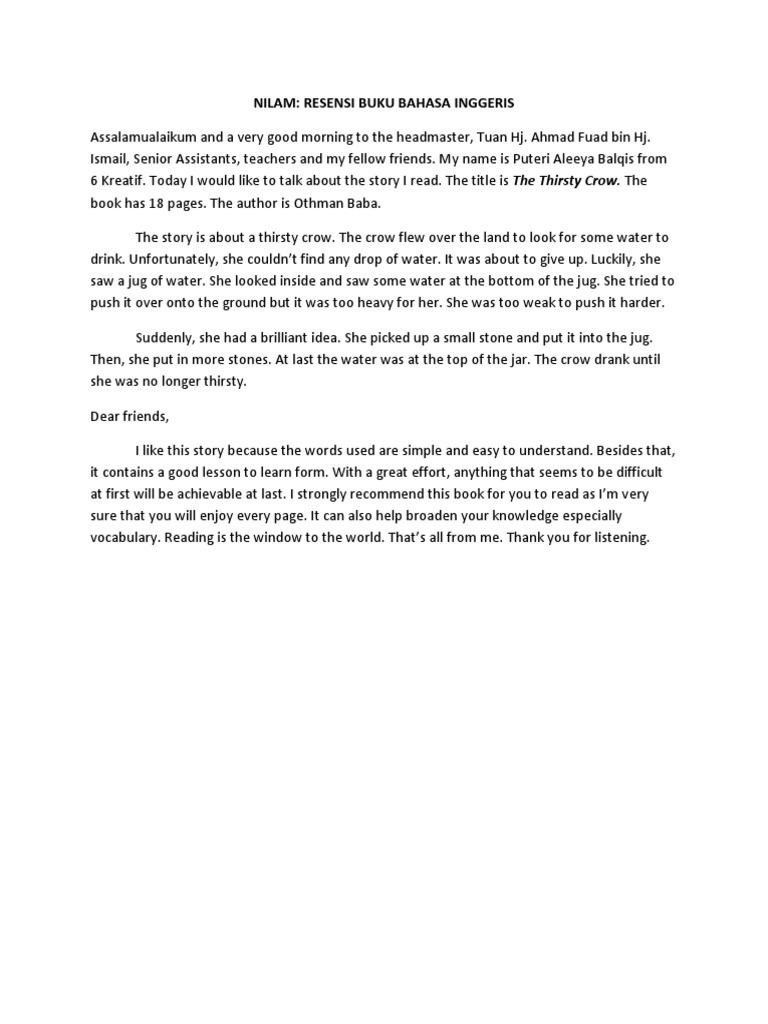 Nilam Resensi Buku Bi 2018