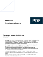 Strategy Some Basic Definitions