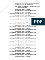 Calendario Actividades Evaluación Psicológica 2018