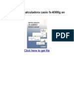 Manual de Calculadora Casio Fx-6300g en Español PDF