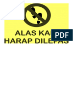 Alas Kaki Harap Dilepas