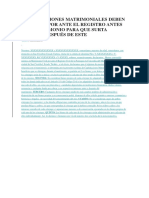 CAPITULACIONES MATRIMONIALES DEBEN FIRMARSE POR ANTE EL REGISTRO ANTES DEL MATRIMONIO PARA QUE SURTA EFECTOS DESPUÉS DE ESTE.docx