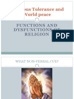 Religious Tolerance and World Peace: Functions and Dysfunctions of Religion