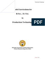 Production Technology Model Curriculum B.Voc. D.Voc. NSQF Skills