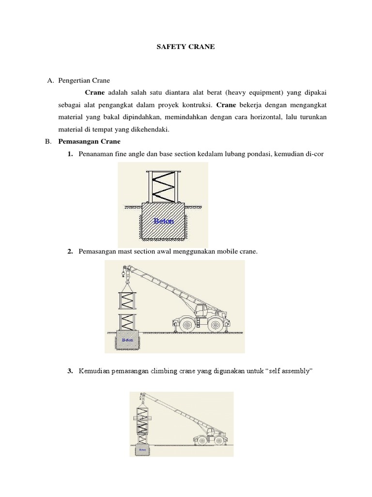 Safety Crane | PDF | Crane (Machine) | Elevator