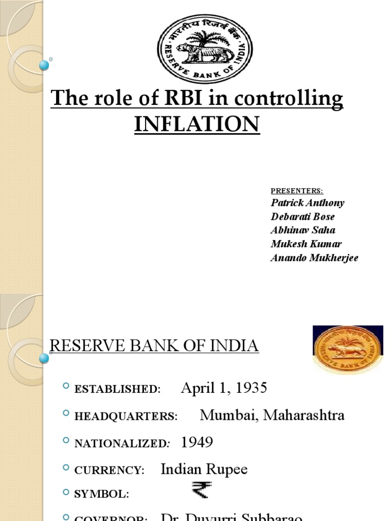 RBI's Role in Controlling Inflation | PDF | Inflation | Reserve Bank Of ...