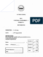 P4 Maths CA2 2013 Ai Tong