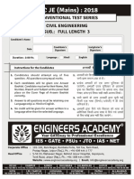 SSC JE Mains Model Test (Civil Ki Goli) PDF