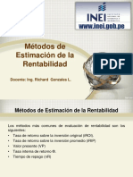 Metodos de Estimacion de La Rentabilidad