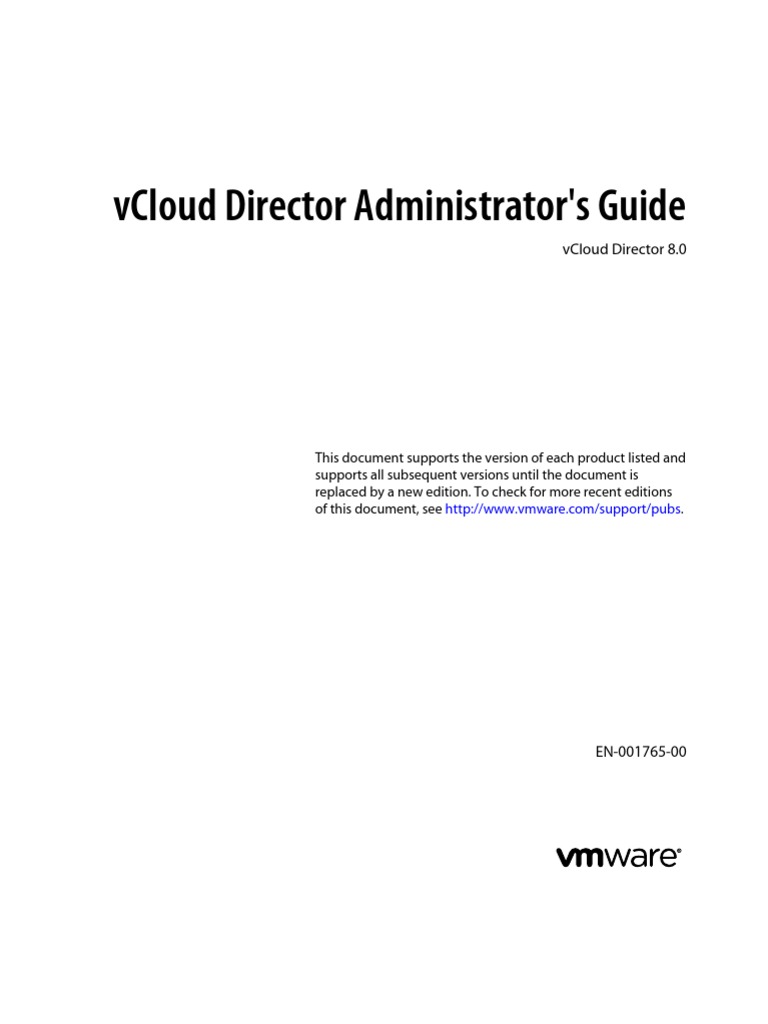 VCD 80 Admin Guide | PDF | Cloud Computing | Computer Network