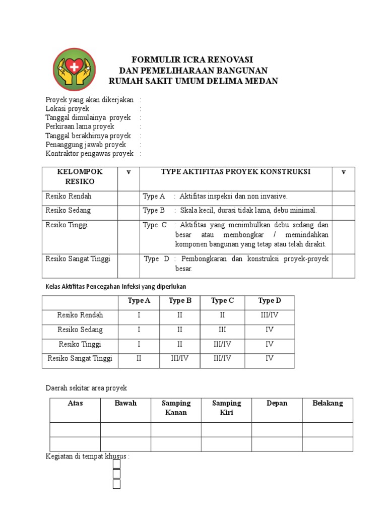 Formulir Pengendalian Infeksi Renovasi RS | PDF