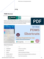 PDMS Shortcuts - The Piping Engineering World