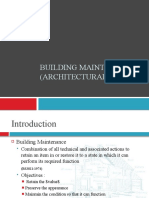 Building Maintenance (Architectural)