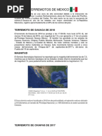 Ultimos Terremotos de Mexico