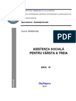 Sadly Mediate Cardinal Asistenta Sociala Pentru Varsta A III - A | PDF