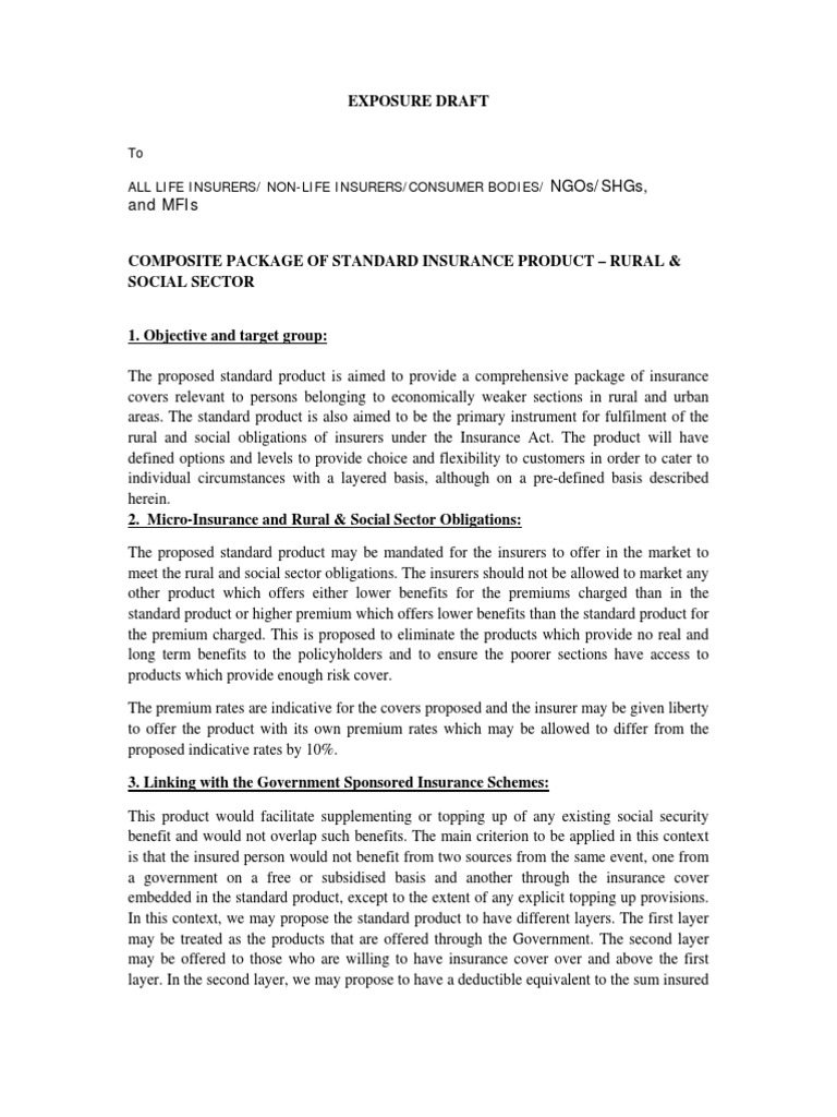 Exposure Draft 090910 | PDF | Insurance | Life Insurance