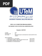 Ditg 1113 Computer Programming: Bus Reservation System For Administration