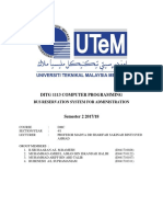 Ditg 1113 Computer Programming: Bus Reservation System For Administration