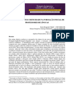 Agencia Docente e Criticidade Na Formacao - Pesquisa Questionário