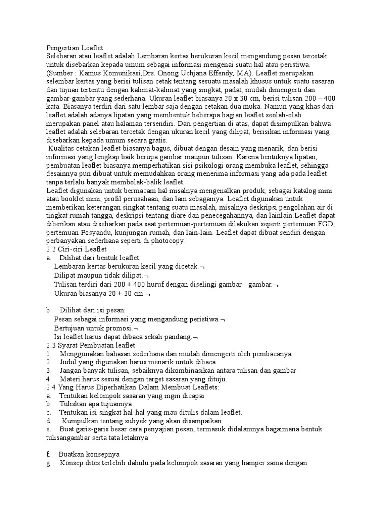 Cara Membuat Leaflet | PDF
