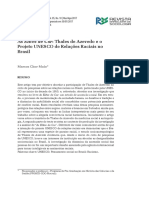 As Elites de Cor: Thales de Azevedo e O: Projeto UNESCO de Relações Raciais No Brasil