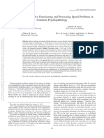 Specificity of Executive Functioning and Processing Speed Problems in Common Psychopathology,2017