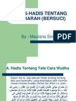 Hadis-Hadis Tentang Thaharah (Bersuci)