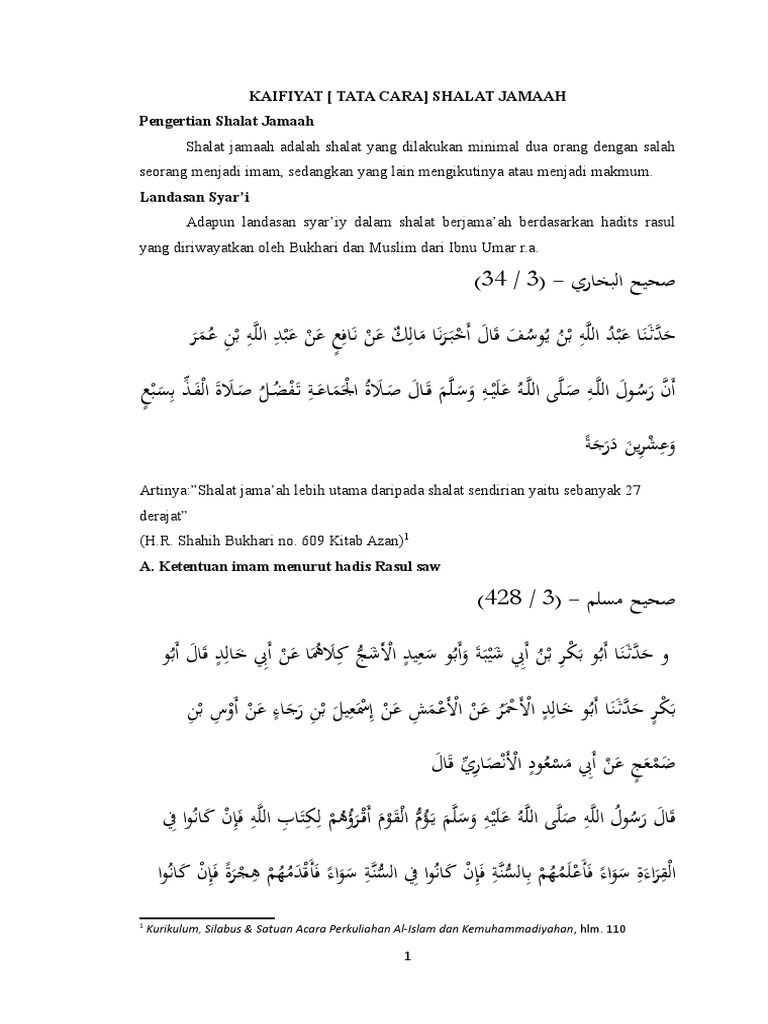 Hadits Tentang Shalat Berjamaah Diriwayatkan Oleh Nusagates