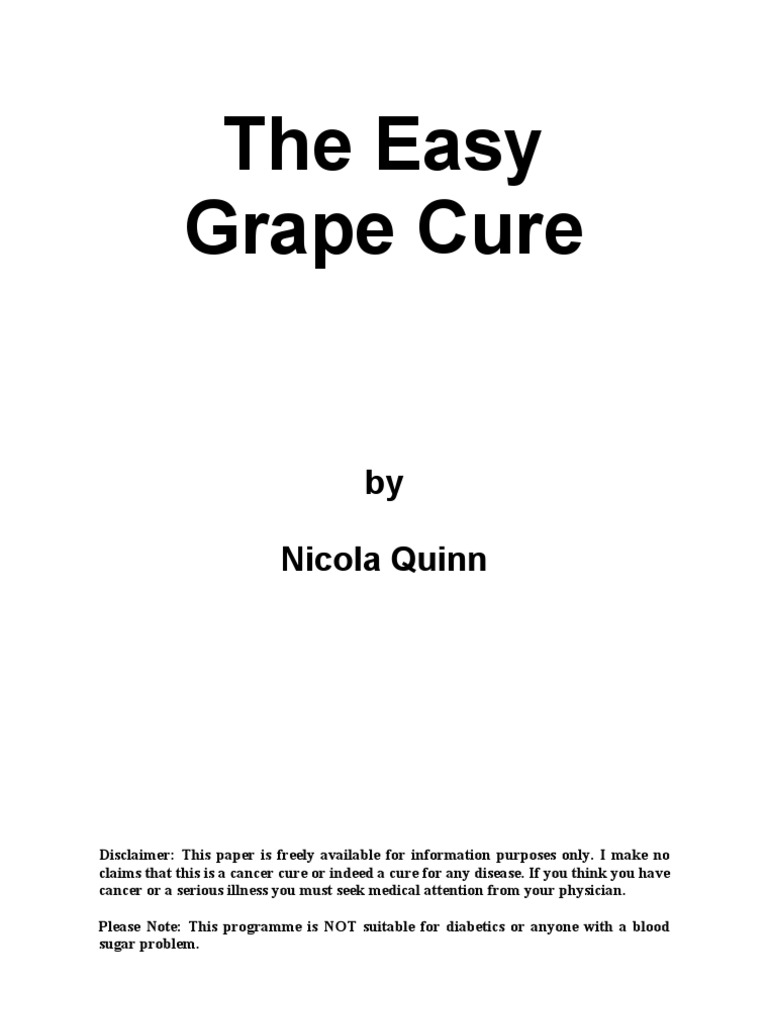 Easy Grape Cure PDF Cure Cancer