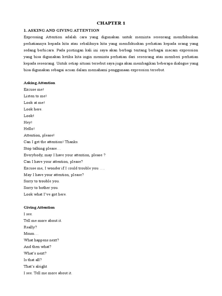 Expressing Attention