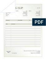 Packing Slip Template for Shipping Orders