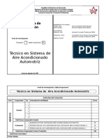 Estructura de Formación Tecnico en Sistema de Aire Acondicionado Automotriz