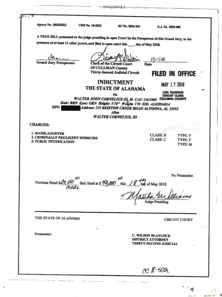 Cornelius Indictment | PDF