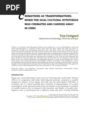 Cremation As Transformation Burial Cremation - 