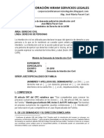 Modelo de Demanda Judicial de Interdicción Civil Autor José María Pacori Cari