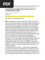 Us Has Killed More Than 20 Million in 37 Nations Since Wwii