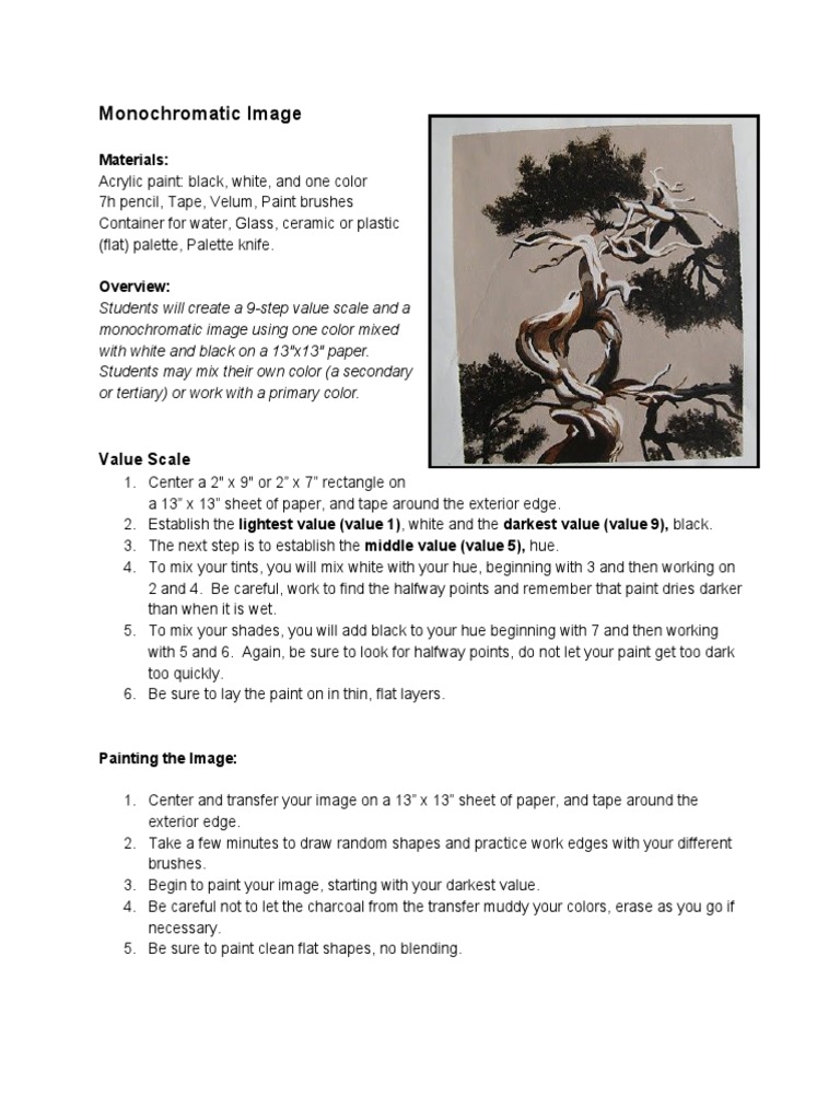 Monochromatic Painting Guide | PDF