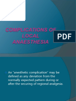 Complications of Local Anesthesia