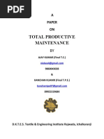 Download A Paper on Total Productive Maintenance by Aditya Bhansali SN38060396 doc pdf