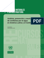 Análisis, Prevención y Resolución de Conflictos Por El Agua en América Latina y El Caribe