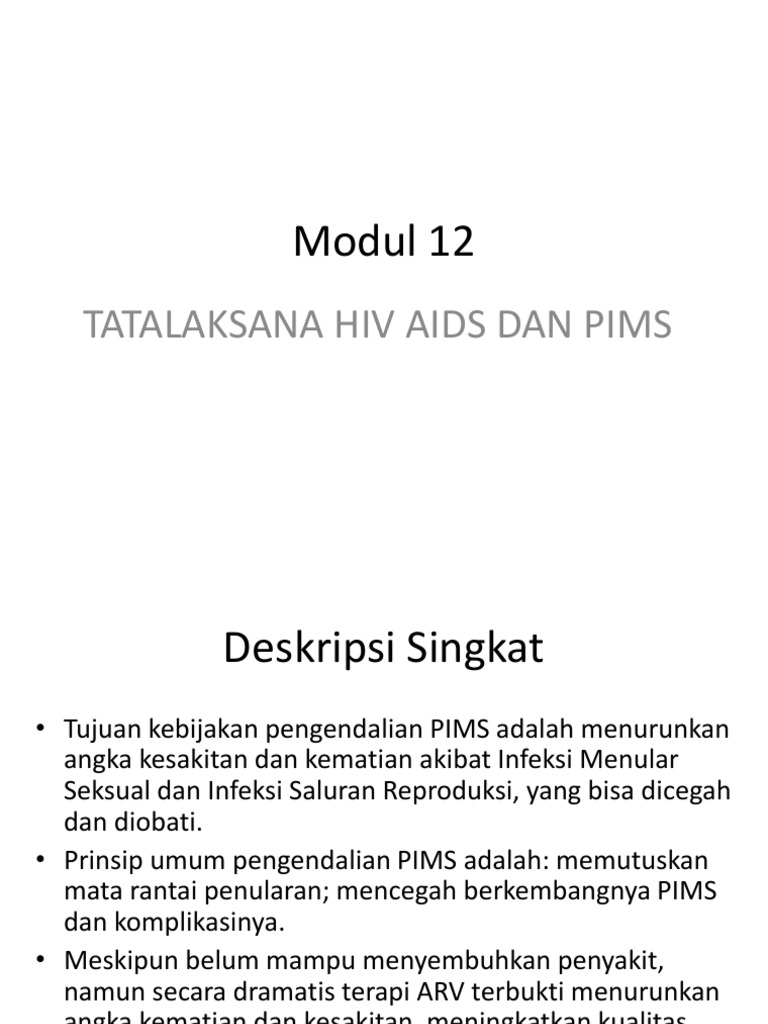 Modul 13 Tatalaksana Hiv Aids Dan Ims PDF