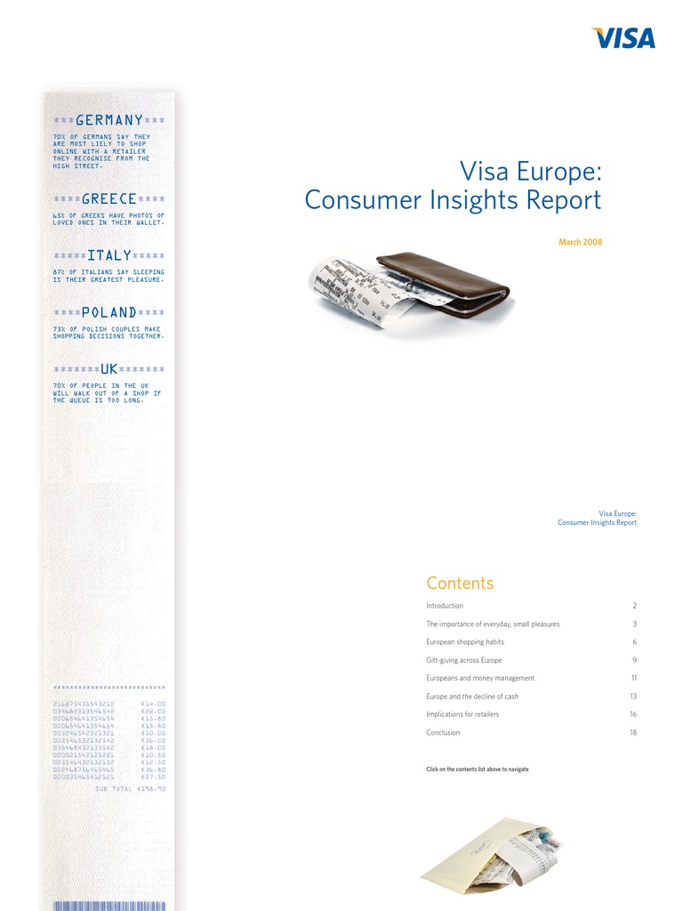 Consumer Insights Report | PDF | Retail | Visa Inc.