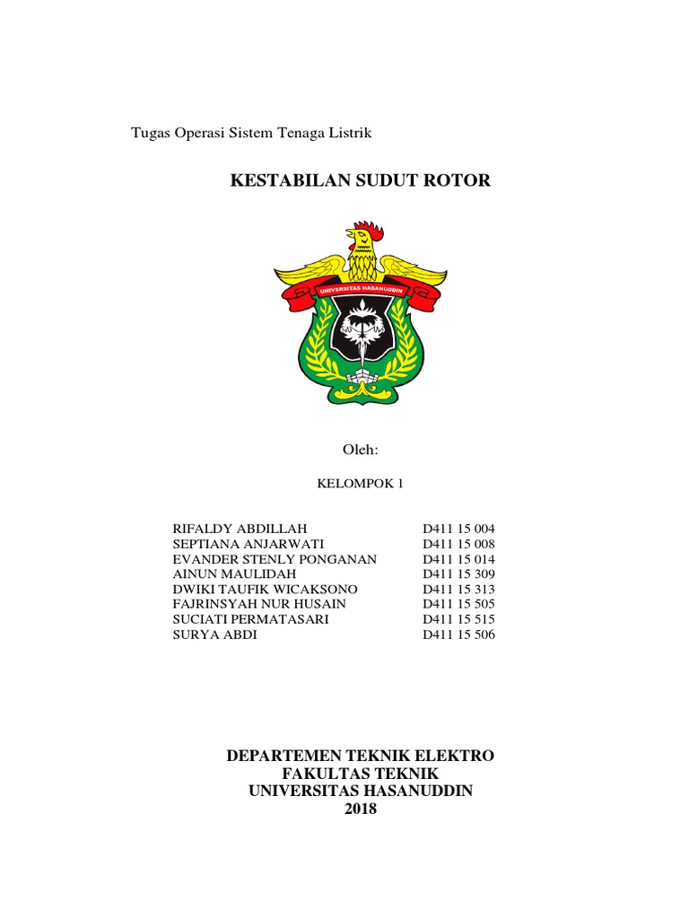 Kestabilan Sudut Rotor dalam Sistem Tenaga | PDF